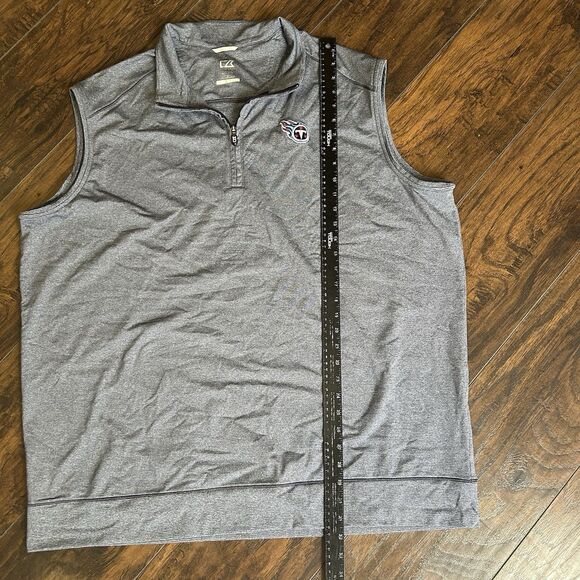 Cutter & buck Tennessee Titan Men’s Quarter Zip Vest Dry Tec 50+ UPF 3XT NFL - Picture 4 of 8